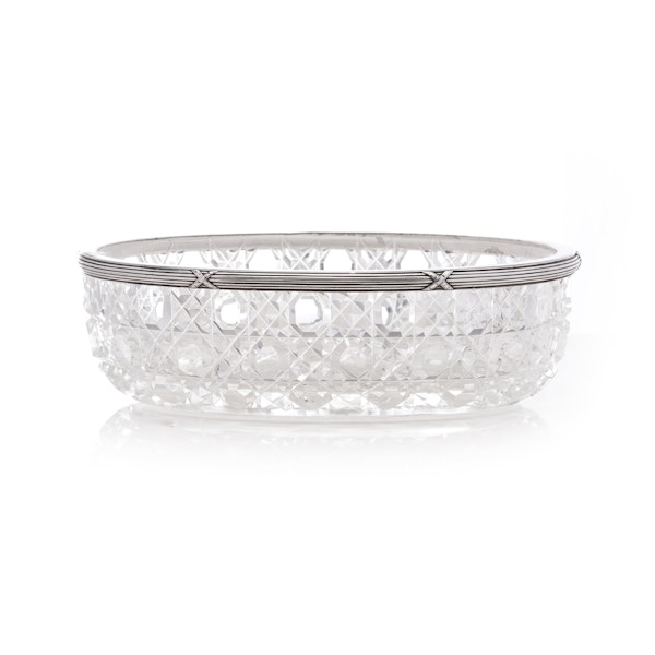 Faberge crystal glass bowl with silver rim, Moscow, circa 1890s - image 2