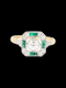 Art deco diamond and emerald ring SKU: 6820 DBGEMS - image 2