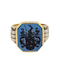 Nicolo banded agate intaglio signet ring SKU: 6815 DBGEMS - image 1