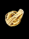 French gold feather knot ring SKU: 6824 DBGEMS - image 2
