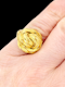 French gold feather knot ring SKU: 6824 DBGEMS - image 3