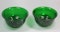 Pair of green Chinese Peking glass bowls - image 3