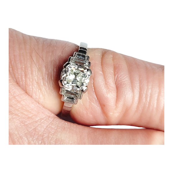 Art deco cushion cut diamond engagement ring SKU: 6844 DBGEMS - image 5