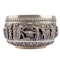 A large 19th-century Indian silver bowl ornamented using repousse, chasing and engraving depicting scenes of Naraka (Hell) - image 4