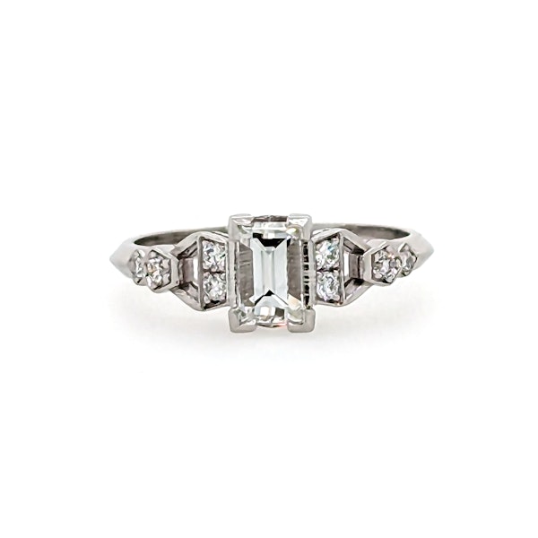 Vintage Diamond and Platinum Ring, 0.81 Carats F VS2, Circa 1950 - image 7