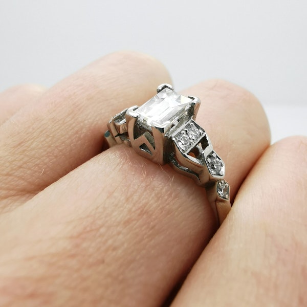 Vintage Diamond and Platinum Ring, 0.81 Carats F VS2, Circa 1950 - image 4