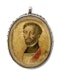 Silver pendant with a needlework picture of Saint Francis. Spanish, 18th century - image 1