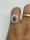 Edwardian emerald diamond ring at Deco&Vintage Ltd - image 3