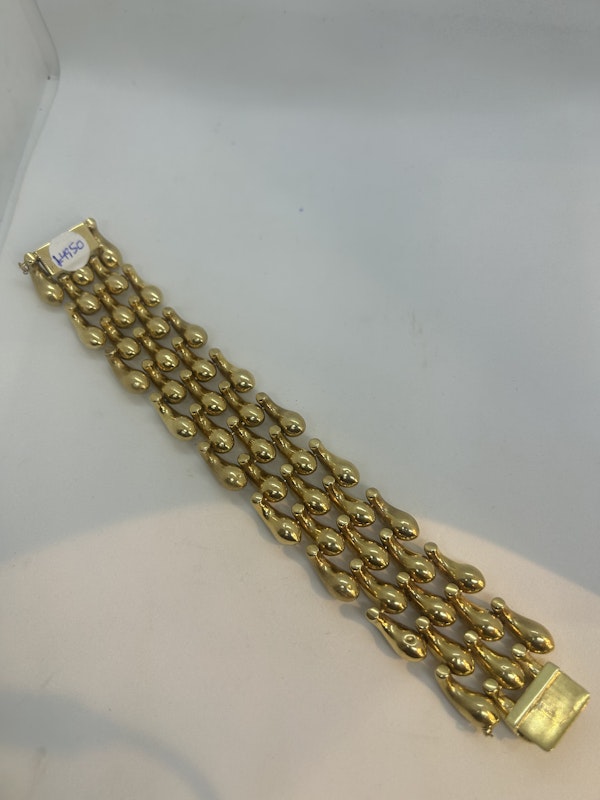 Chunky 1960,s 18ct gold bracelet at Deco&Vintage Ltd - image 2