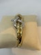Stylish 18ct yellow and white gold knot bangle at Deco&Vintage Ltd - image 2