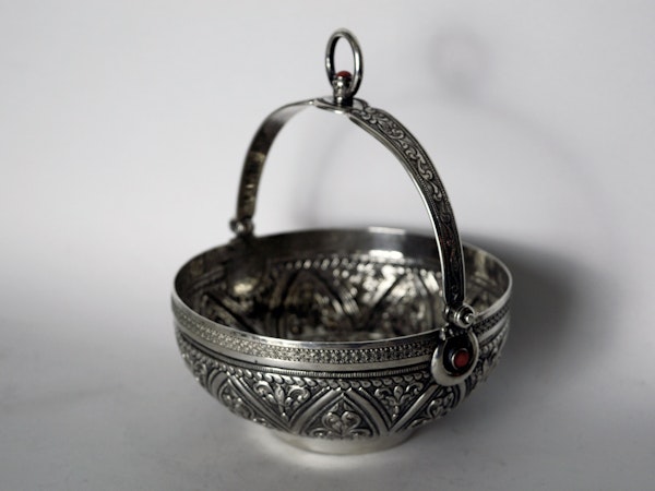 Silver repousse Hammam bowl, 19th Century, Algeria - image 3