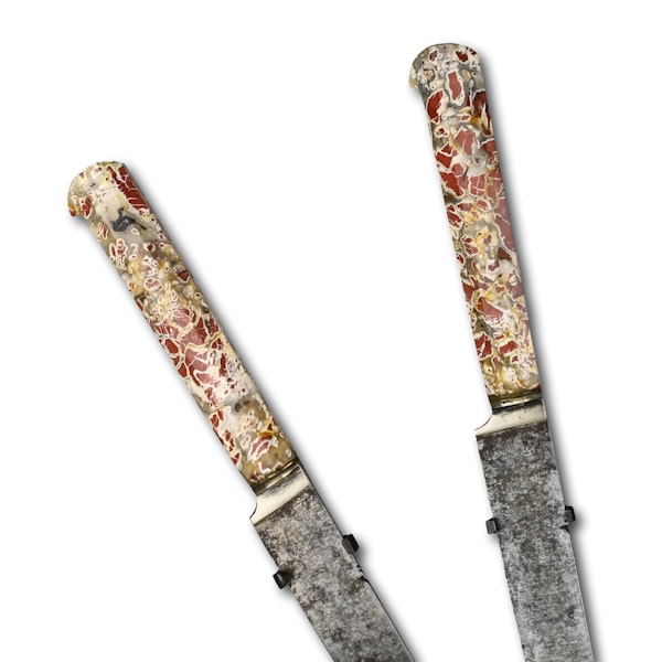 Four Renaissance knives with jasper handles. English or French, 17th century. - image 9