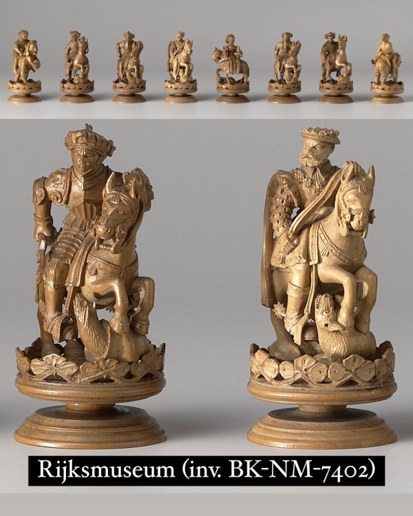 Miniature chess piece of Saint George slaying the dragon. German, 16th century. - image 12