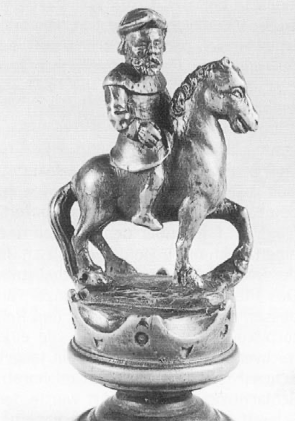 Miniature chess piece of Saint George slaying the dragon. German, 16th century. - image 14