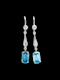 Art deco diamond and blue zircon drop earrings SKU: 6880 DBGEMS - image 1