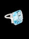 Aquamarine and diamond art deco dress ring SKU: 6885 DBGEMS - image 4