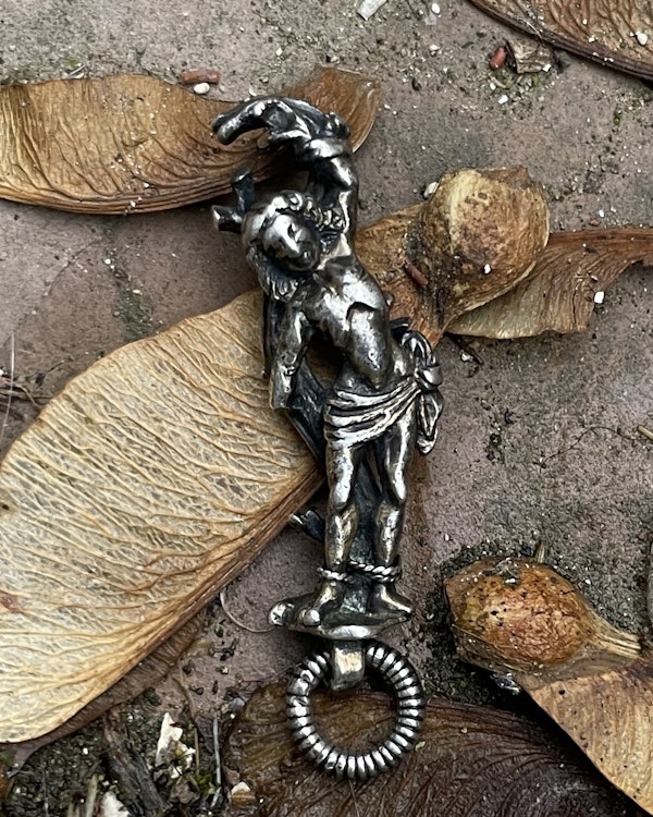 Silver gilt pendant with a figure of Saint Sebastian. German, 15th century. - image 11