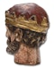 Polychromed wooden head of a decapitated king. French, 17th century. - image 5
