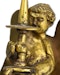 Medieval gilt bronze sculpture of a torchere bearing angel. French, circa. 1300. - image 10