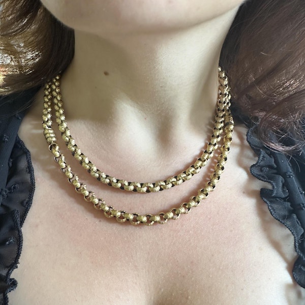Antique Georgian Long Gold Chain, Necklace and Bracelets, Circa 1820 - image 8