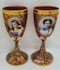 ANTIQUE BOHEMIAN OVERLAY RUBY GLASS EWER & GOBLETS EN SUITE - image 8
