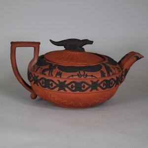 A large Wedgwood 'Rosso Antico' teapot and cover, circa 1820