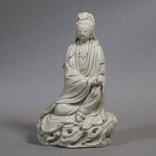 Chinese blanc de chine figure of Guanyin, Kangxi or earlier - image 2