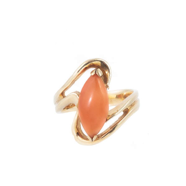 A Coral Gold Ring - image 1