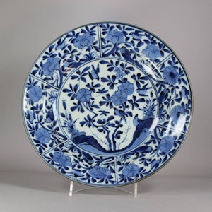 Japanese blue and white charger, circa 1700