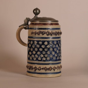 German stoneware tankard, circa 1700