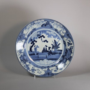 Large Japanese Arita Porcelain Blue and White Octagonal Baluster Vase -  ROBIN MARTIN ANTIQUES