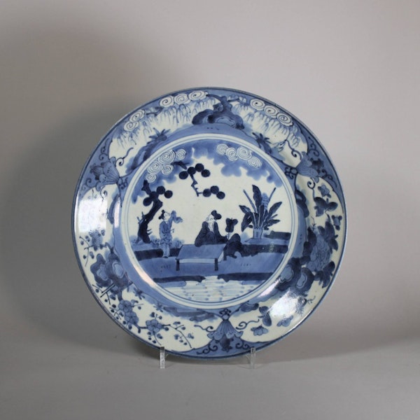 Japanese Arita blue and white plate, Genroku period (1688-1704) - image 1