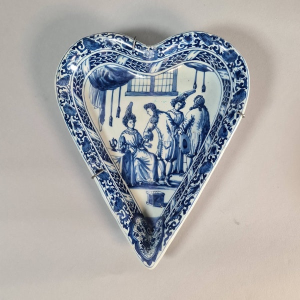 Rare Dutch Delft blue and white begging bowl, 18th century - image 1