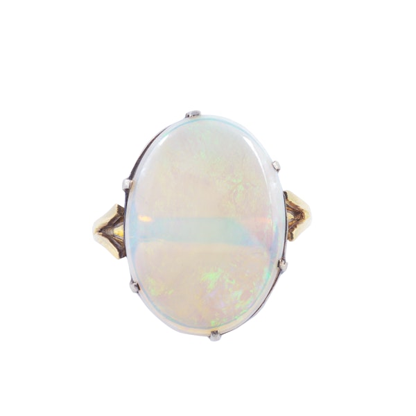 An Antique Opal Gold Ring - image 1