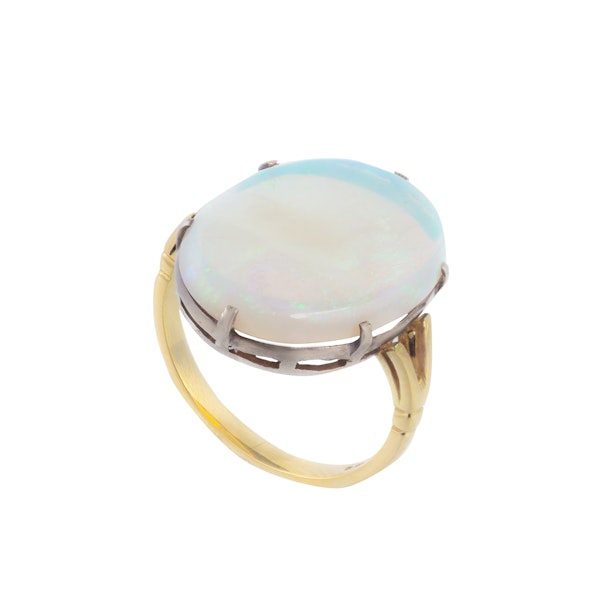 An Antique Opal Gold Ring - image 2