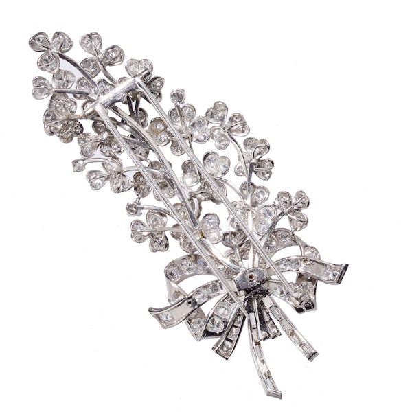 Vintage Diamond And White Gold Lilac Flower Brooch, Circa 1950 - image 4