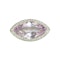 Modern Navette Kunzite, Diamond And Platinum Dress Ring - image 2