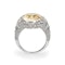Yellow Sapphire, Diamond And Platinum Dress Ring. 13.20 Carats - image 2