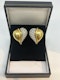 Stylish and lovely diamond 18ct yellow and white gold earrings at Deco&Vintage Ltd - image 2