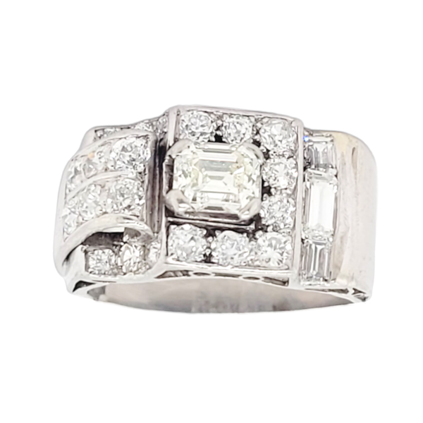 Art deco 1940's diamond dress ring SKU: 6891 DBGEMS - image 2