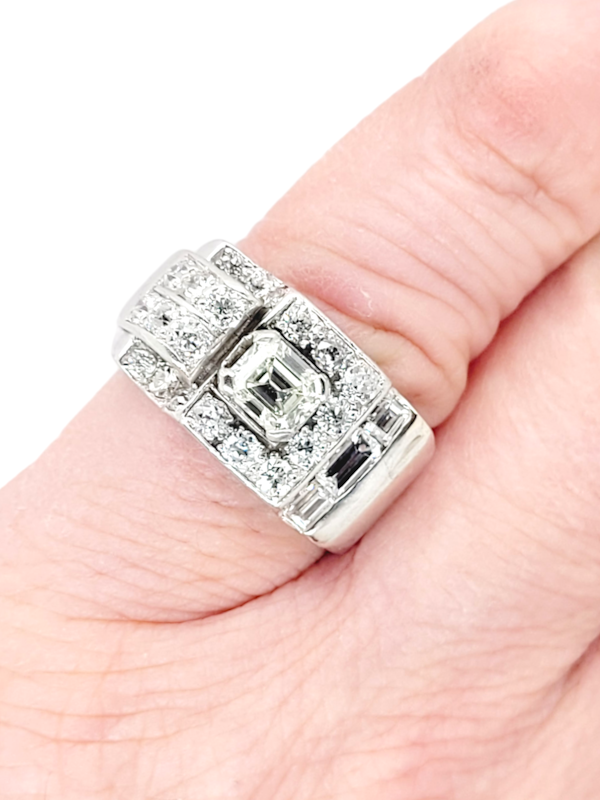 Art deco 1940's diamond dress ring SKU: 6891 DBGEMS - image 3