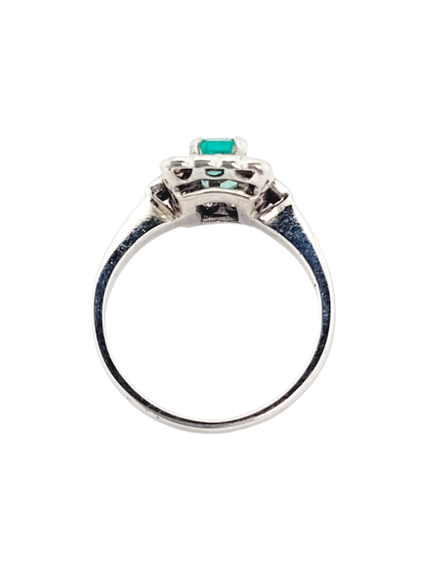 Emerald and diamond engagement ring SKU: 6905 DBGEMS - image 3