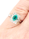 Emerald and diamond engagement ring SKU: 6905 DBGEMS - image 4