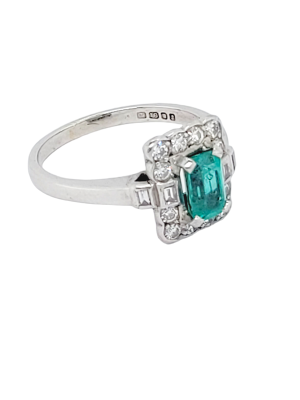 Emerald and diamond engagement ring SKU: 6905 DBGEMS - image 2