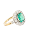 Antique emerald and diamond cluster engagement ring SKU: 6910 DBGEMS - image 2