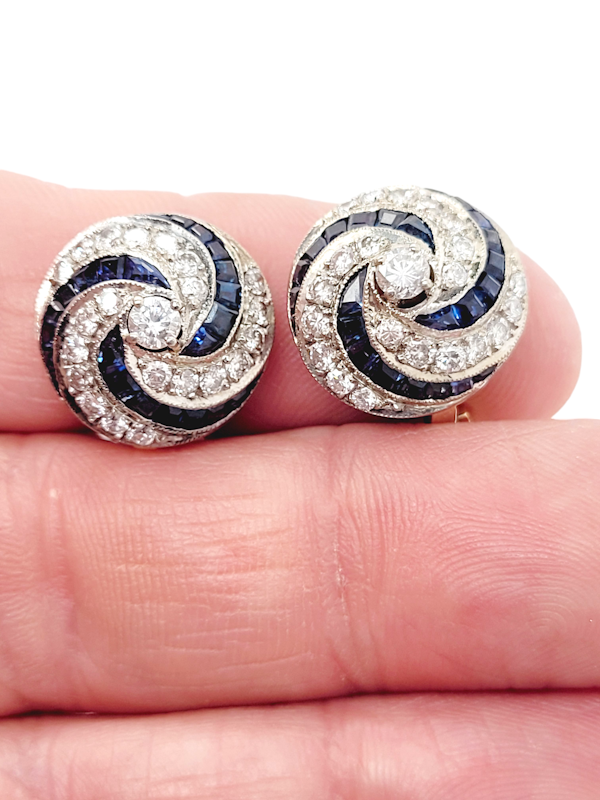 Sapphire and diamond earrings SKU: 6925 DBGEMS - image 2