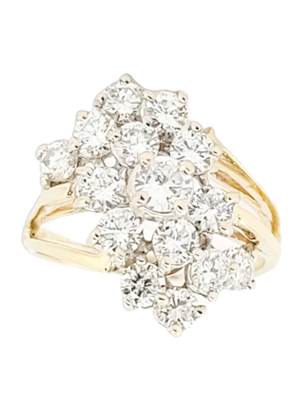 Vintage diamond cluster ring SKU: 6924 DBGEMS - image 1
