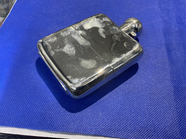 A quality silver hip flask - image 2