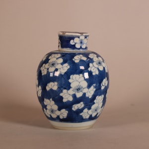 Chinese blue and white ginger jar and cover, Kangxi (1662-1722)