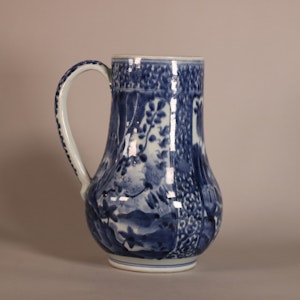 Large Japanese Arita blue and white tankard, Edo period, late 17th century